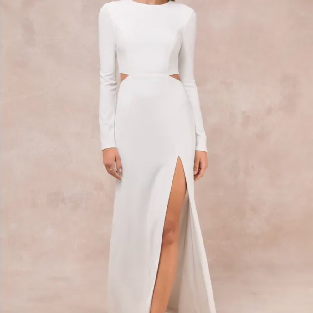 Lulus Elegant White Long Sleeve Maxi Dress Bridal